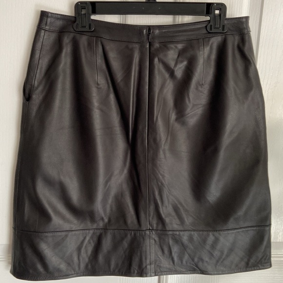 HALOGEN | Nordstrom A Line Leather Skirt - Picture 4 of 14